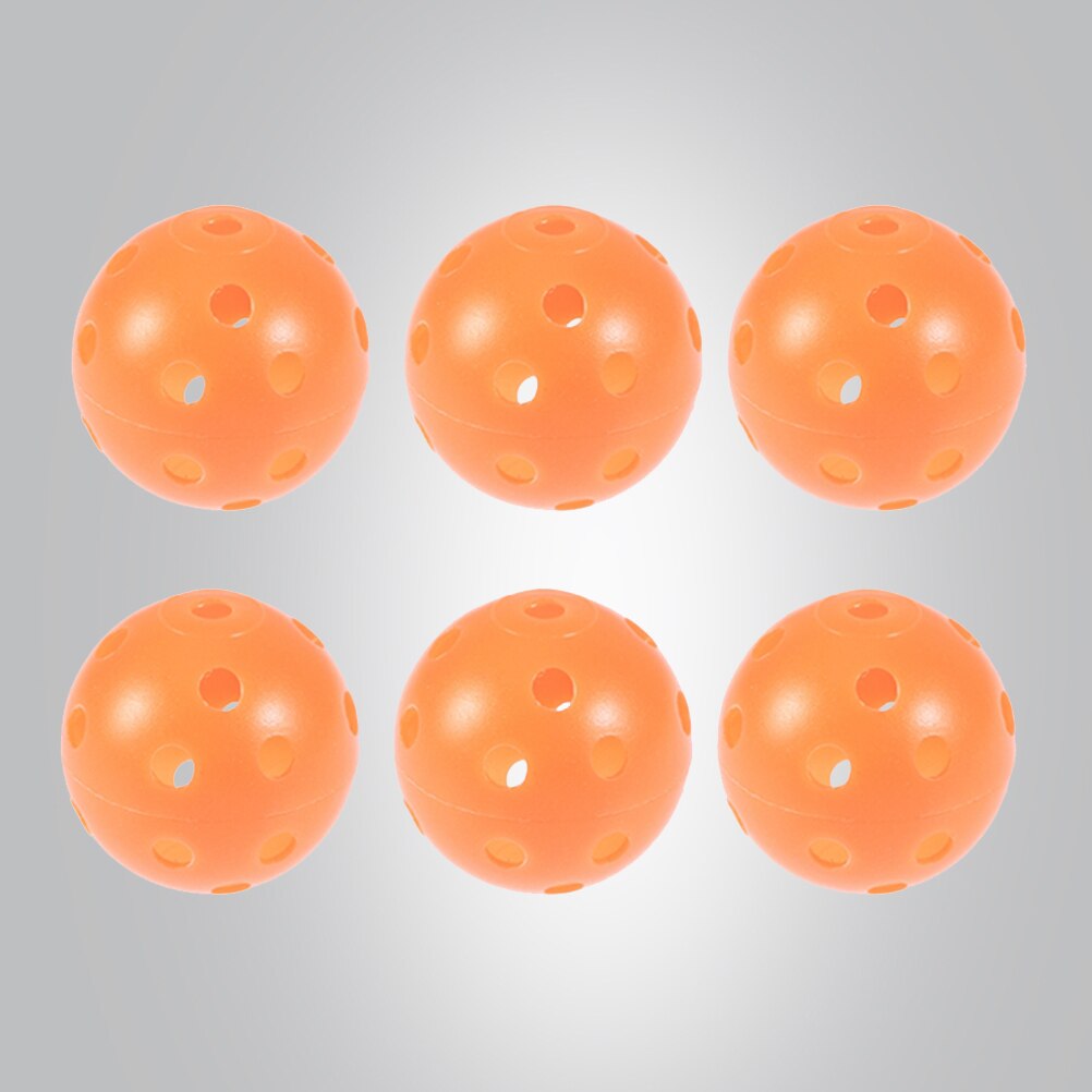 6PCS Plastic Balls Sets for Indoor and Outdoor Courts (Orange)