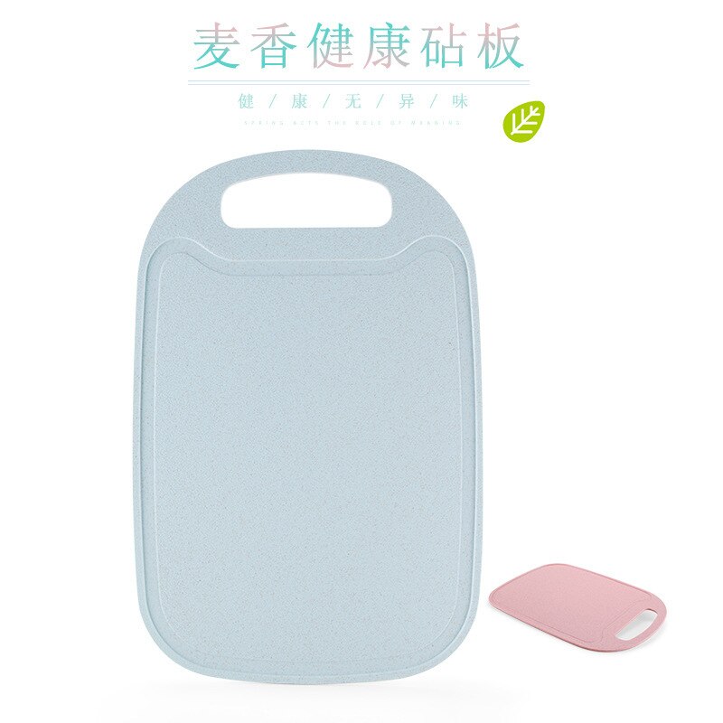 Keuken Snijplank Plastic Snijplanken Met Diepe Jucie Groove Antislip Gratis Groente Vlees Gereedschap Snijplank: blue