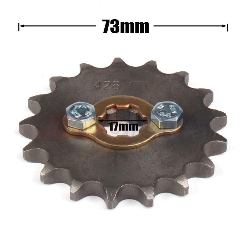 428 10-19 dent 17mm ID pignon de moteur avant pour Stomp YCF Upower Dirt Pit Bike ATV Quad Go Kart cyclomoteur Buggy Scooter moto