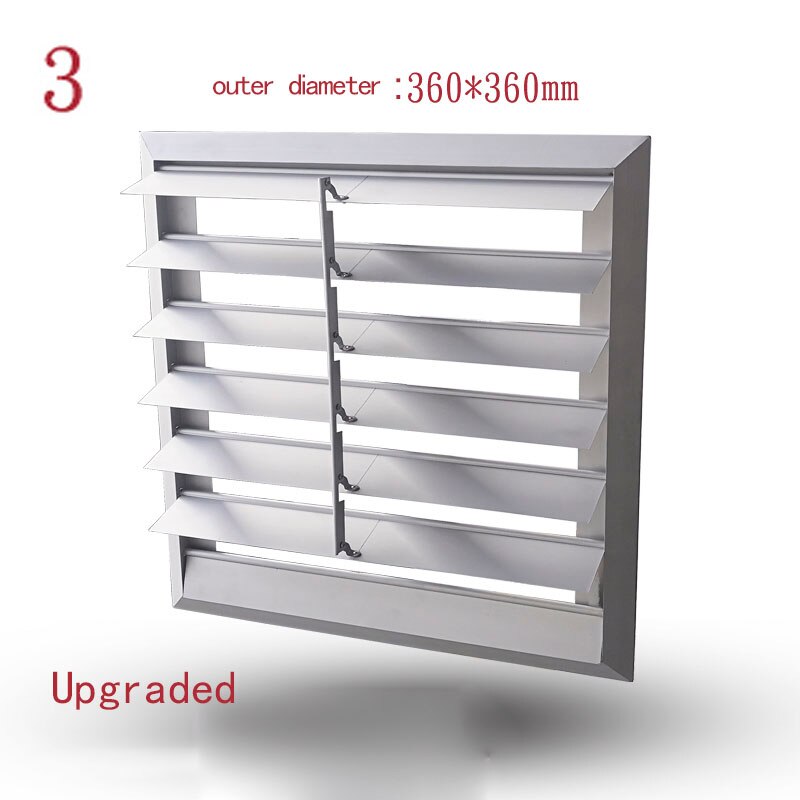 1 pçs persianas da grelha de ar para casa exaustão ventilador ventilação cobre louvered secador ventilação cobre exterior liga alumínio: Upgraded-3-360X360