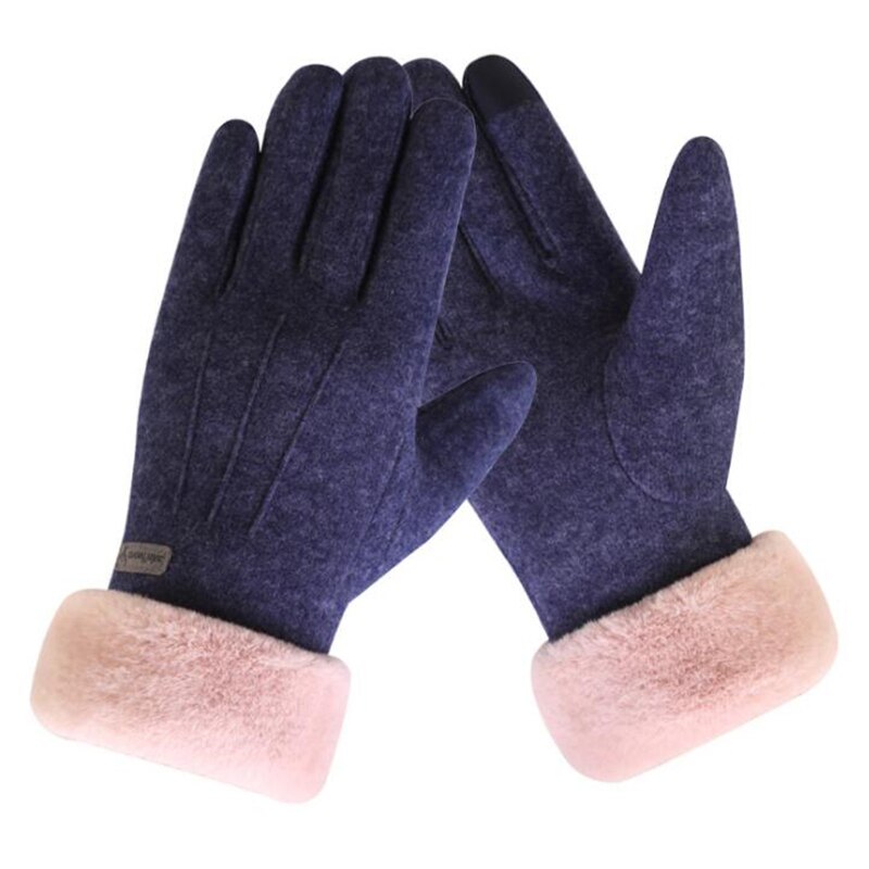 Long Keeper Leather Gloves Women Winter Thermal Gloves Touch Screen Gloves Windproof and Waterproof Ladies