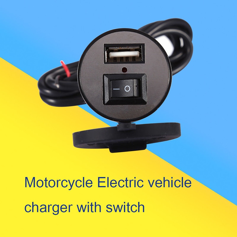 Met schakelaar motorfiets voor mobiele telefoon gps oplader waterdichte adapter usb onderdeel vervanging duurzaam