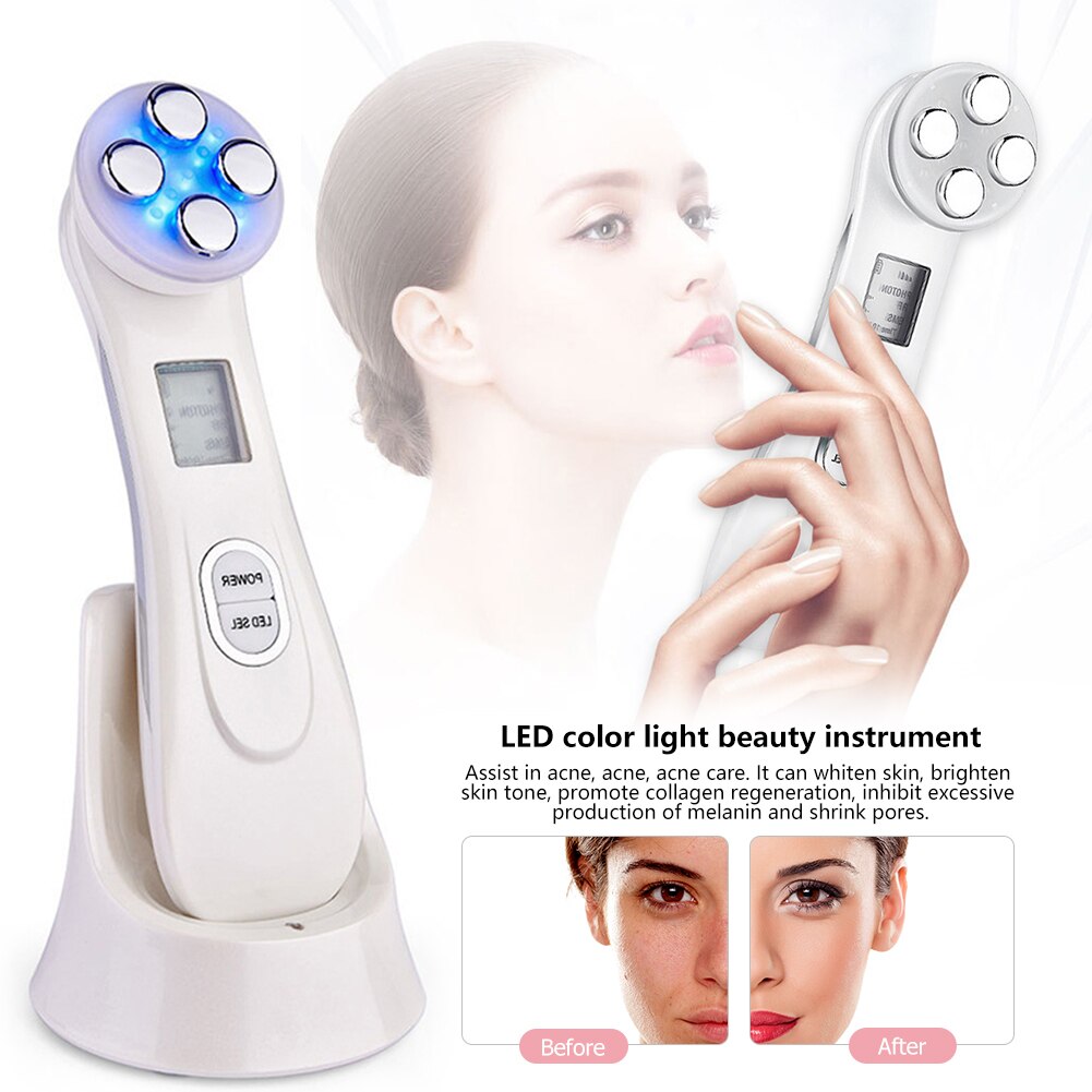 Face Skin EMS Mesotherapy Electroporation RF Radio Frequency Facial LED Photon Skin Care Device Face Lift Tighten Beauty Machine