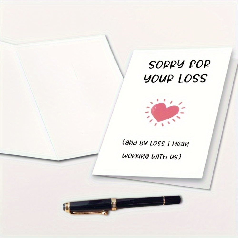 1pc, grappige afscheidskaartjes voor een collega, sarcastisch kaartje voor je werk, ondeugend afscheidskaartje, kaartje voor je beste vriend(in) die naar je werk gaat, sorry voor jou