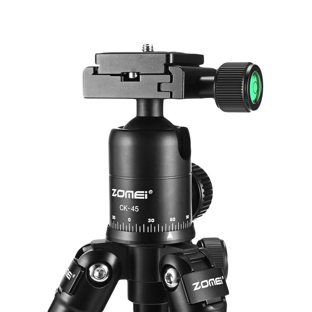 Zomei CK-45 Tragbare Mini Tabletop Stativ mit 5 Abschnitte Quick Release Platte für SLR DSLR Kamera Smartphones