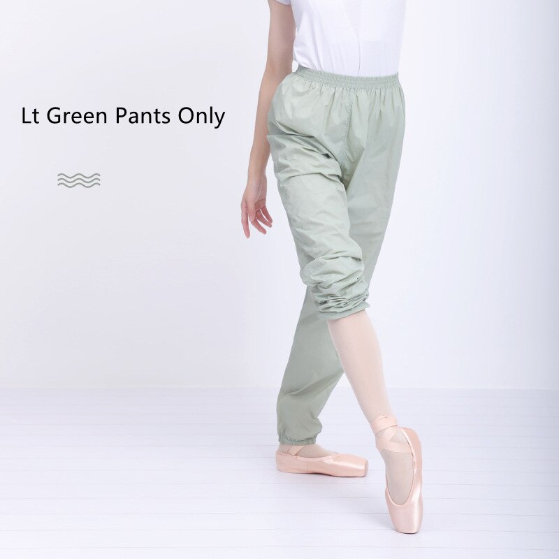 Women Loose Ballet Dance Pants Soft Sauna Sweating Trousers Warm Up Dancer Training Clothes Cheaper One: Lt Green Pants / XL