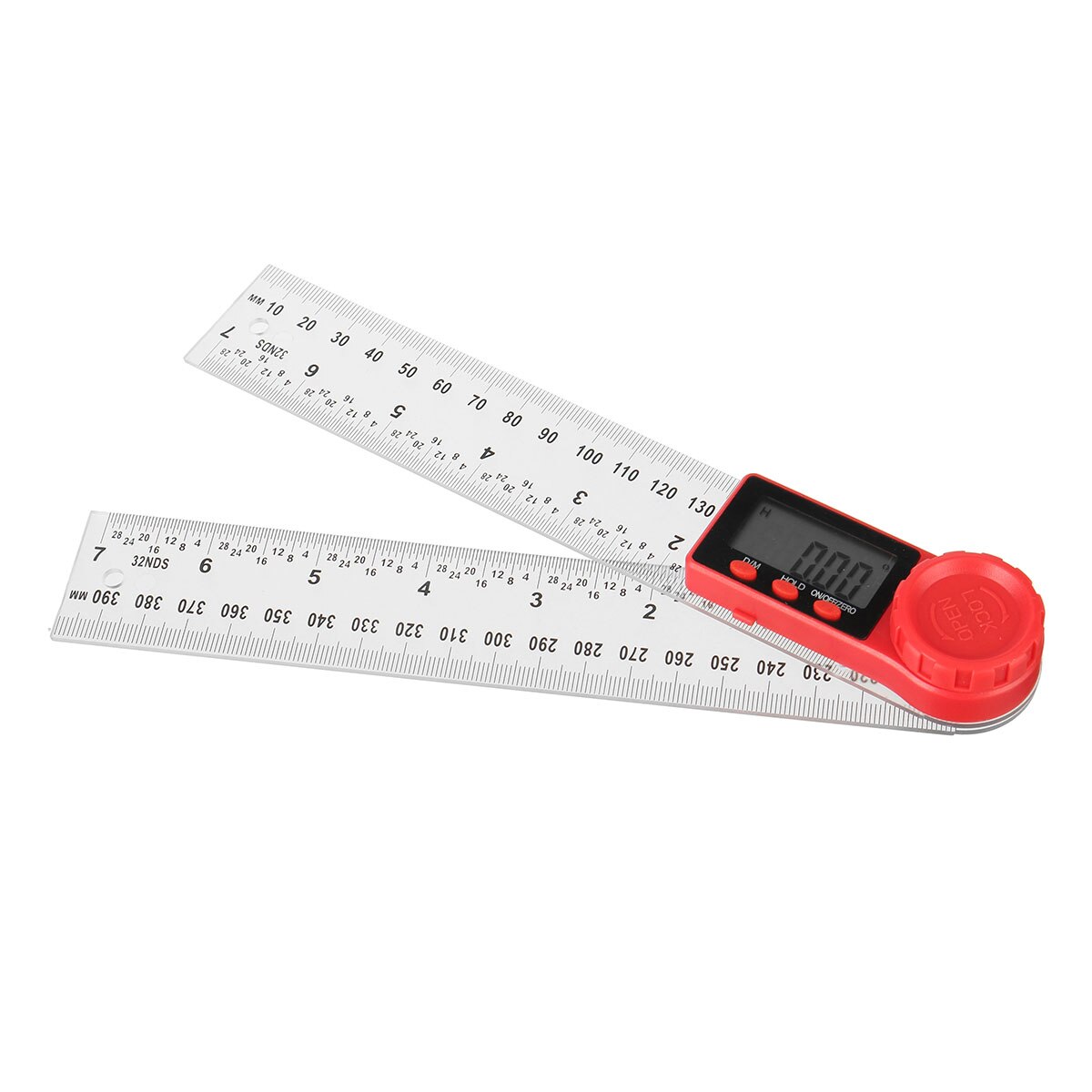200mm /300 mm Digital Meter Angle Inclinometer 360° Angle Digital Measuring Ruler Electron Goniometer Protractor: White