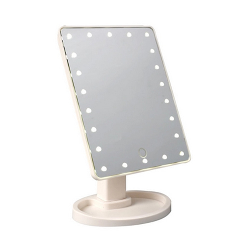 LED Touchscreen 22 Licht machen-hoch Spiegel Schreibtisch Machen hoch 10X Vergrößerungs schönheit Eitelkeit Spiegel beleuchtung Abnehmbare/Lagerung Basis