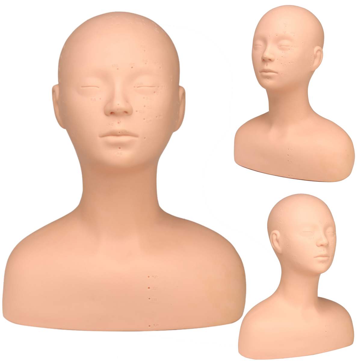 Half dummy hoofd mannequin hoofd met schouder acupunctuur acupunctuur massage make-up wimperextensions oefenmodel hoofd