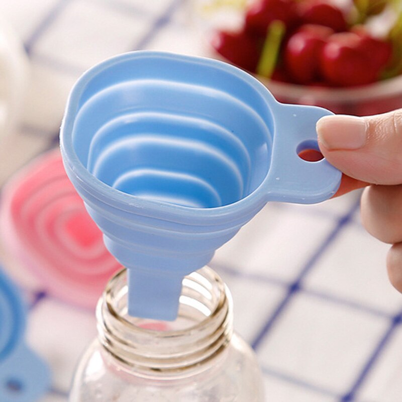 Foldable Funnel Silicone Collapsible Funnel Portable Funnels for Fuel Hopper Collapsible Beer/ Oil Funnels Kitchen Tools