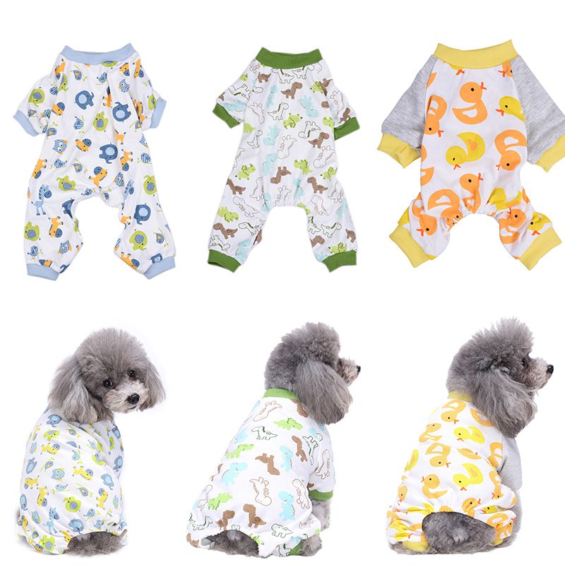 Dog Cotton Pajamas Sleepwear Small Dog Soft Clothes Pet Jumpsuit Coat Apparel