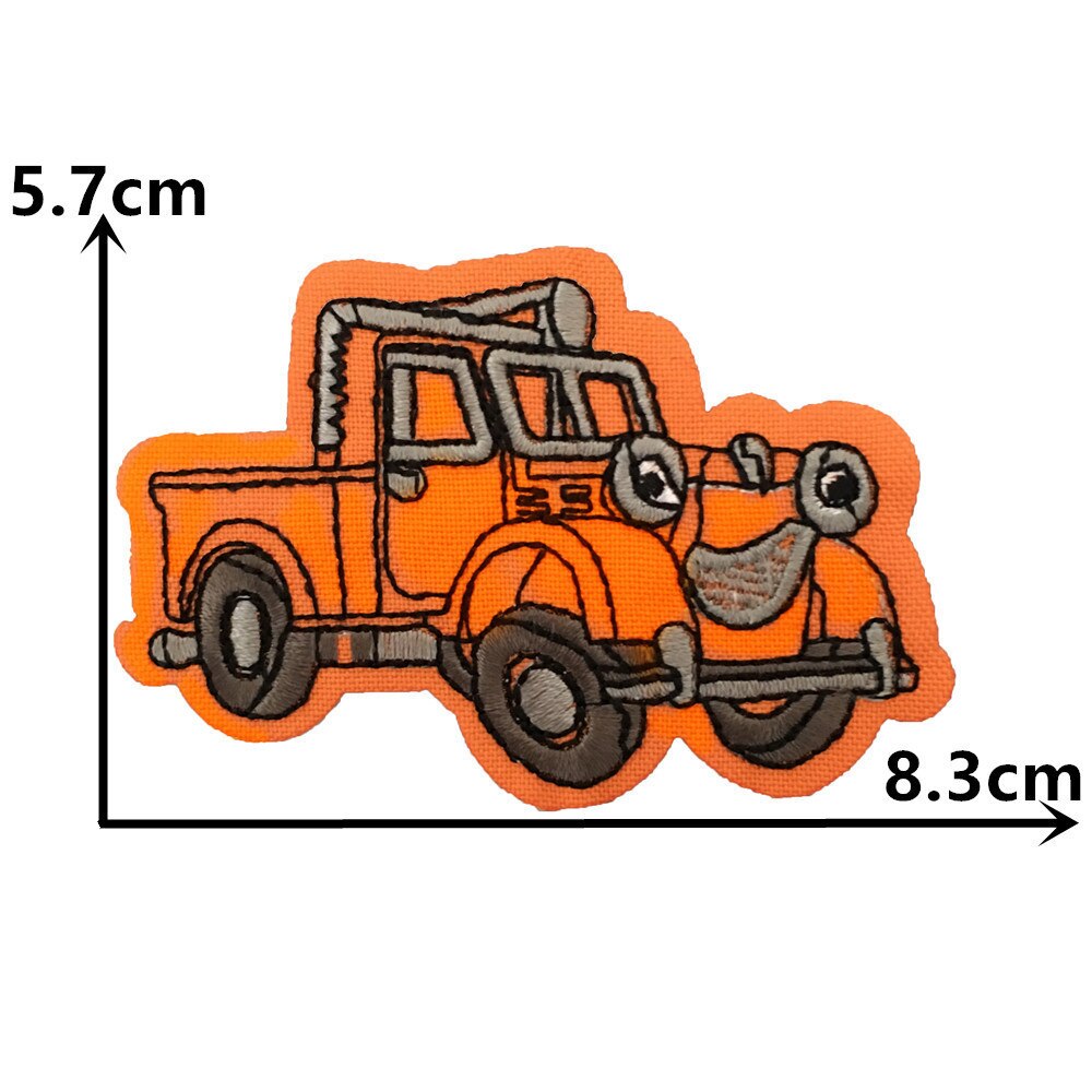 Fashion Cartoon Car łatka naszywka najnowsza termoprzylepna łatka haft szycie ubrań DIY odzież prasowanie akcesoria do aplikacji: C7090