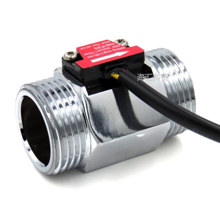 Water Flow Sensor Water Heater Pulse Flow Meter Hall Flow Sensor One Inch Aluminum Sensor B10