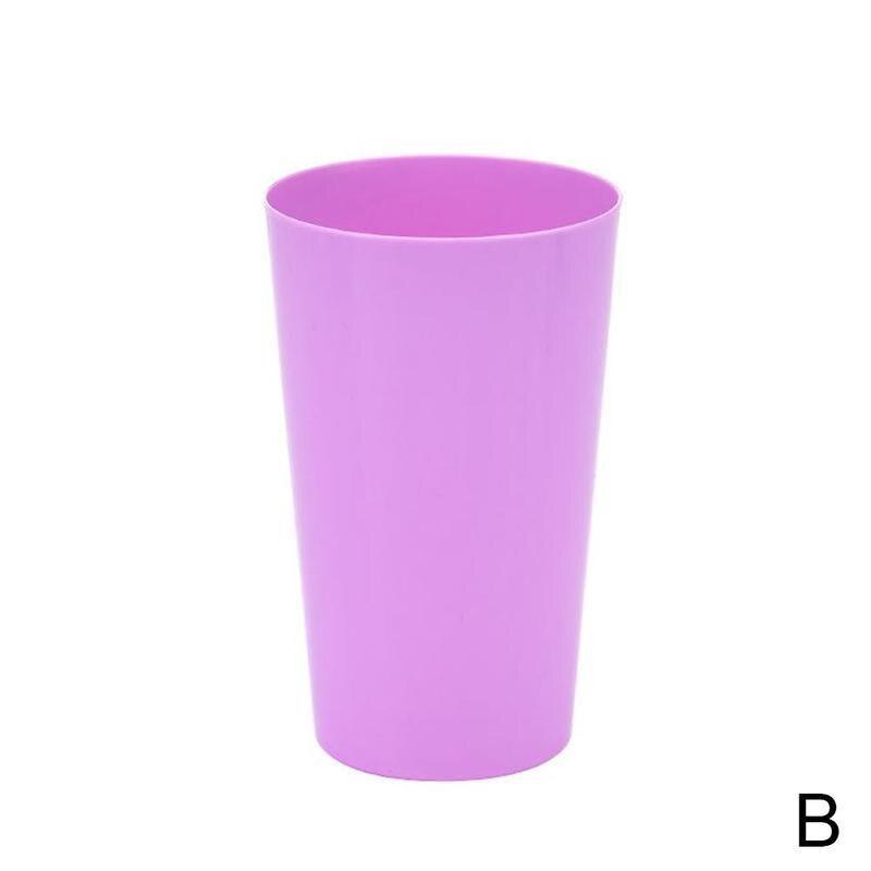 Wide-mouth Cup Picnic Tourism Plastic Cups Mug Candy Color Cup Cups W4N6 Drinking Water Battle Kids Children Plastic R3R1: B