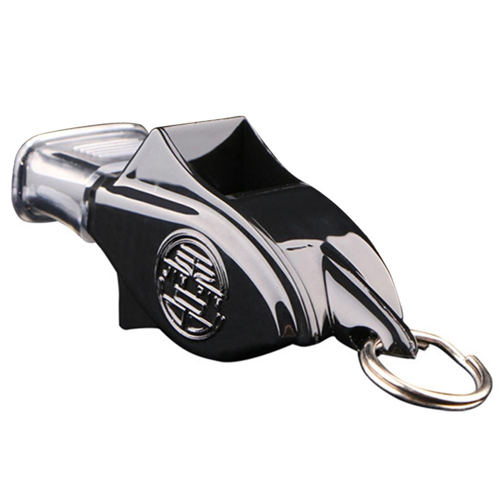 Silbato de 130 decibelios para árbitro, accesorio deportivo de Rugby, chapado en ABS, para fútbol, baloncesto, de entrenamiento, escuela, herramienta de porristas: Black