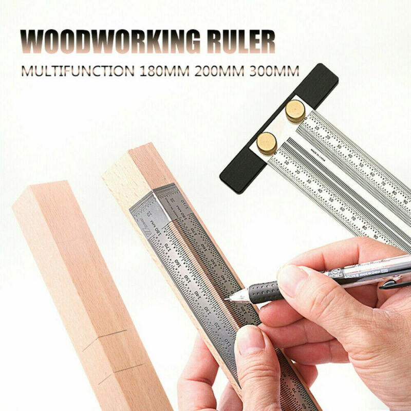 Ultra Precision Marking Ruler T Shape Measuring Tape Rulers Wood Working Tool