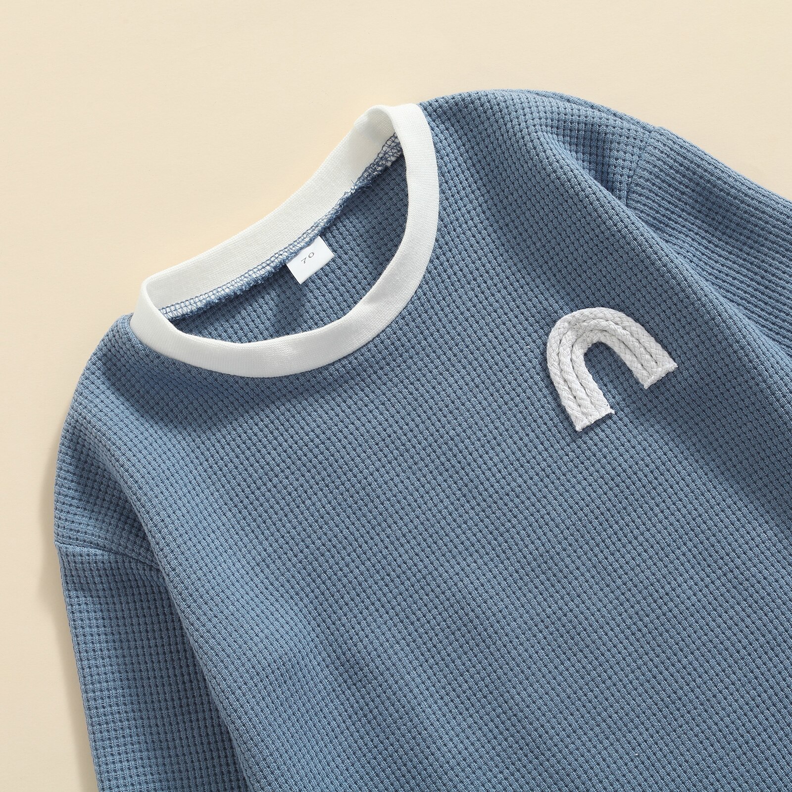 Baby-strampler mit regenbogenmuster, langen ärmeln und knöpfen, herbst-Overall, hübsche Outfits für mädchen und jungen