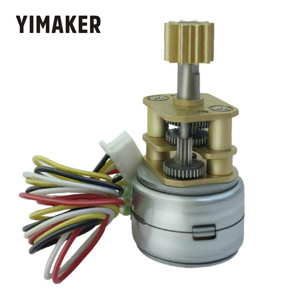 YIMAKER GM15BYS Micro Stappenmotor 2 Fase 4 Draad DC5-12V Hoge Koppel Hoge Precisie Stap Reductiemotor Automatische Instelling Up motor