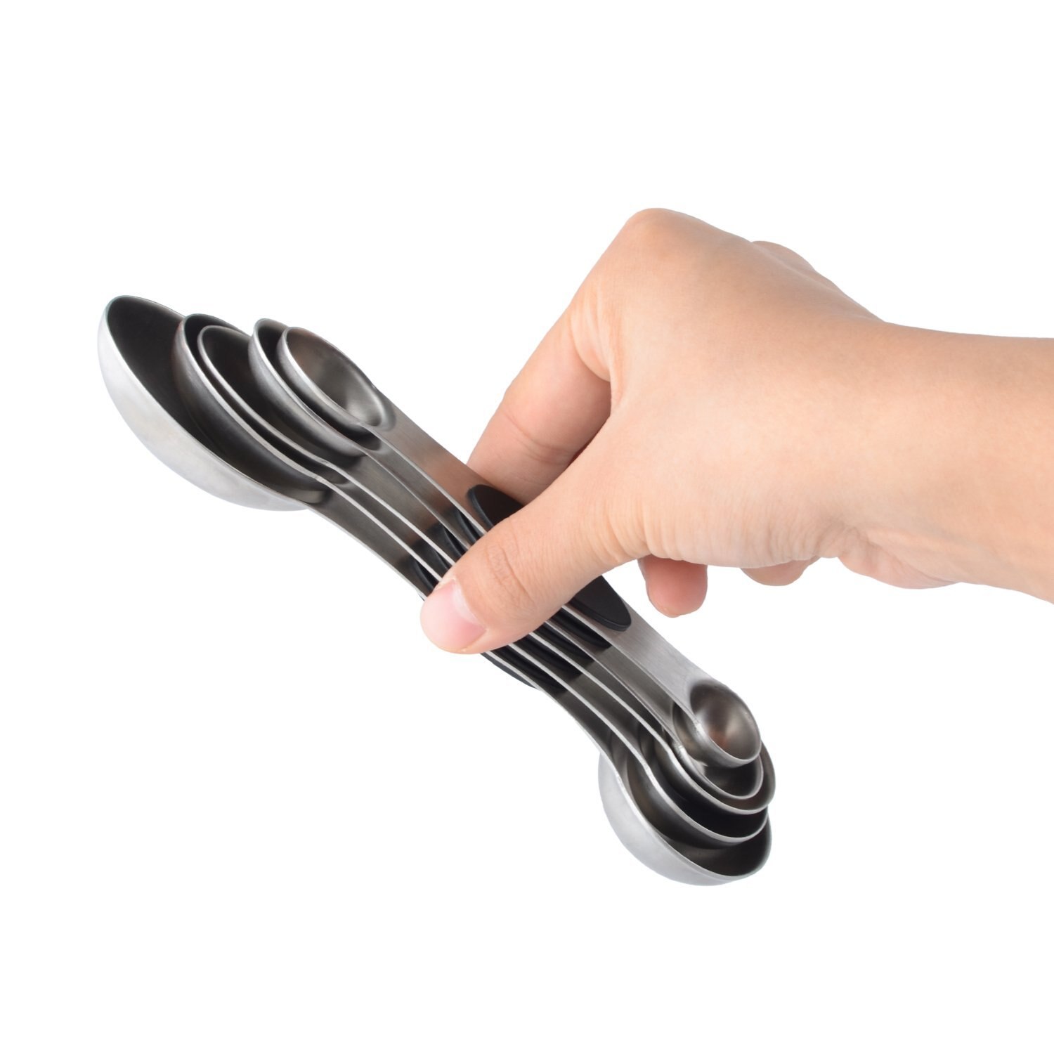 Double Sided Stainless Steel Measuring Spoons Magnetic Easy Storage Kitchen Accessories Cooking Tools