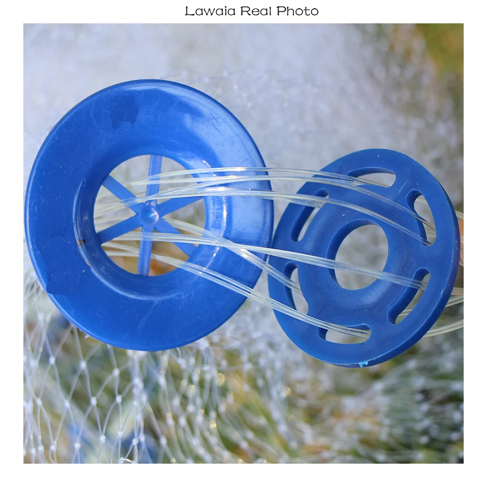 Lawaia Deep Hole Cast Net Lron Steel Pendants Fishnet Blue Ring American Style Small Mesh Catch Fish Casting Network