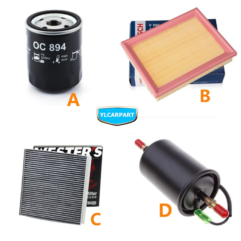 Auto Air/Airco/Brandstof/Smeerolie Filter Kit, Voor Mg Gt