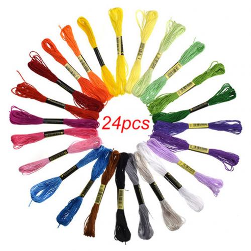 24/36/50/100Pcs Colorful Embroidery Thread 800cm Cross Stitch DIY Art rafts Floss Sewing Threads Handkitting Tools