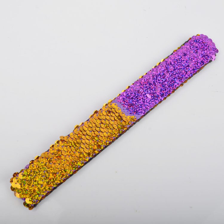 Skinnende glitter pailletter armbånd armbånd syning farve cirkel slap armbånd til børn piger børns julefest smykker: 6