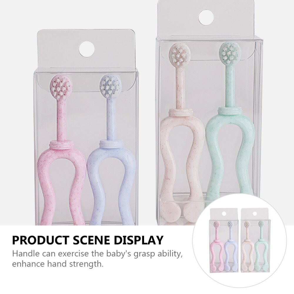 1 einstellen 4Stck U-bilden Kleinkind Baby Ausbildung Zahnbürsten für Baby von 0-3 Jahre alt