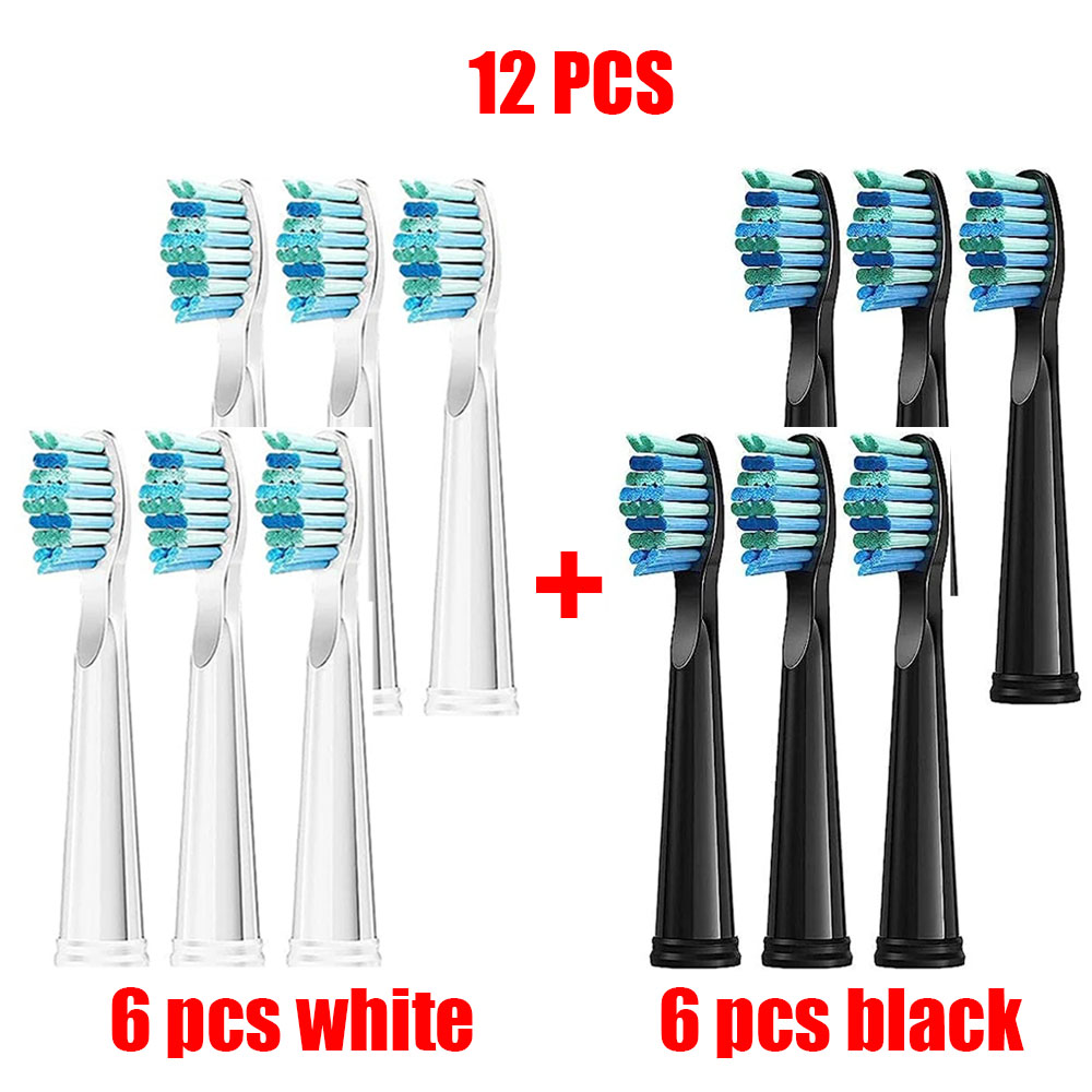 3-30 Electric Toothbrush Replacement Heads Compatible With Fairywill Electric With FW-507/508/551/515/917/959/D1/D3/D7/D8: transparent