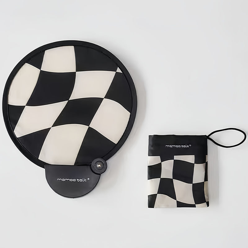 Draagbare draagbare opvouwbare ventilator met opbergtas, compact en draagbaar, geschikt voor buitenactiviteiten in de zomer voor reizen in de zomer: Donkergroen