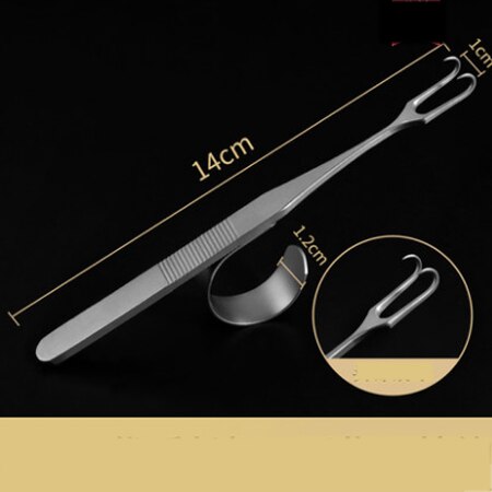 Piękno ze stali nierdzewnej podwójna powieka narysować hakiem z oczkiem torba hak cięgłowy pierścień prowizji podwójne pojedyncze pazur: Niebieski