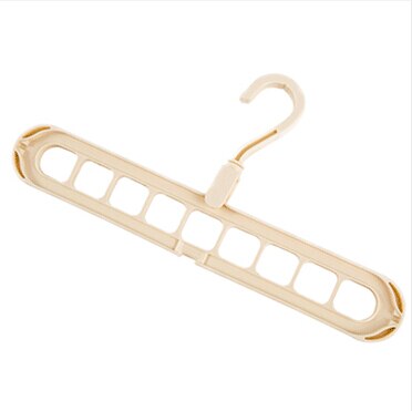 Home Storage Organization Clothes Hanger Drying Rack Plastic Scarf Clothes Hangers Storage Racks Wardrobe Storage Hanger: Beige