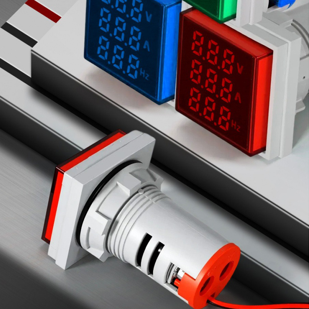 Hög precision kvadratisk voltamperefrekvensmätare led digital display multimeter monitor meter amperemeter voltmeter frekvenstestare