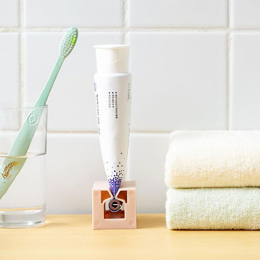 1PC Manual Toothpaste Squeezer Standing Bathroom Toothpaste Squeezers Holder, Facial Cleanser Rotating Squeezer Clip