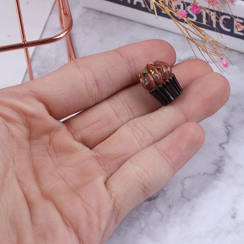 10Pcs Dollhouse Diy Miniatuur Kunstmatige Nep Voedsel Taart Hars Decoratieve Craft Poppenhuis Speelgoed
