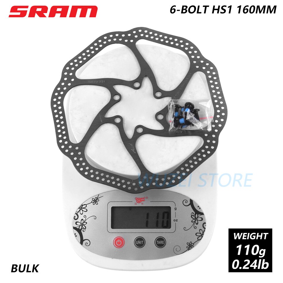 SRAM AVID-disco de freno central G3, 160/180/203mm, HS1, 6 tornillos, rotor, CNTRLN XR, rotores de disco de bloqueo central, 1 unidad: HS1 160mm