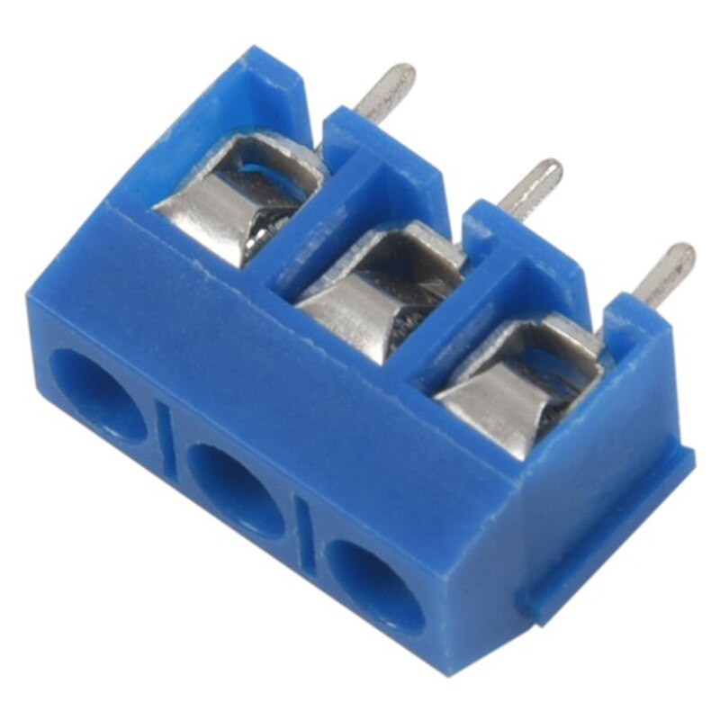 60 Stuks 3P 5.08Mm Pitch 3Pin Pcb Mount Screw Terminal Block Socket Strips Voor Arduino Blauw