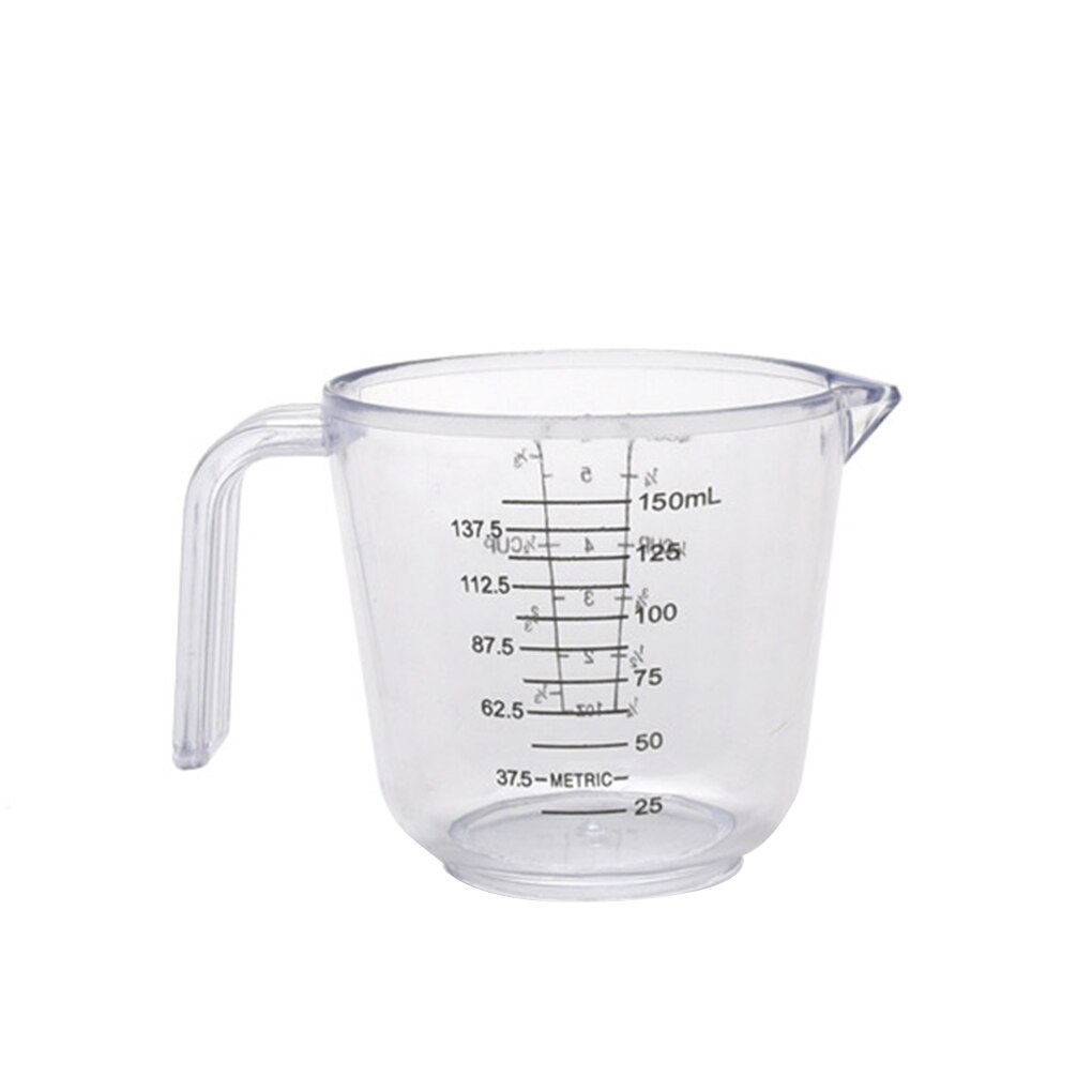 Märkesplastmätningskoppar måttkoppar för flera mått bakning matlagningsverktyg flytande måttkanna behållare mätkoppar: Nr .1 / 300ml transparent