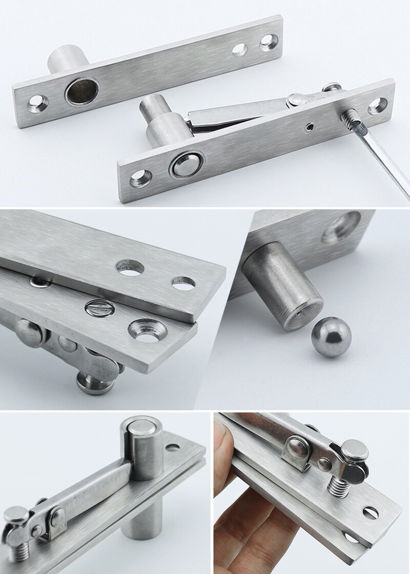 Revolving wooden door hinge 360 degree rotating shaft stainless steel Positioning shaft Pivot hinge Hidden rotation axis