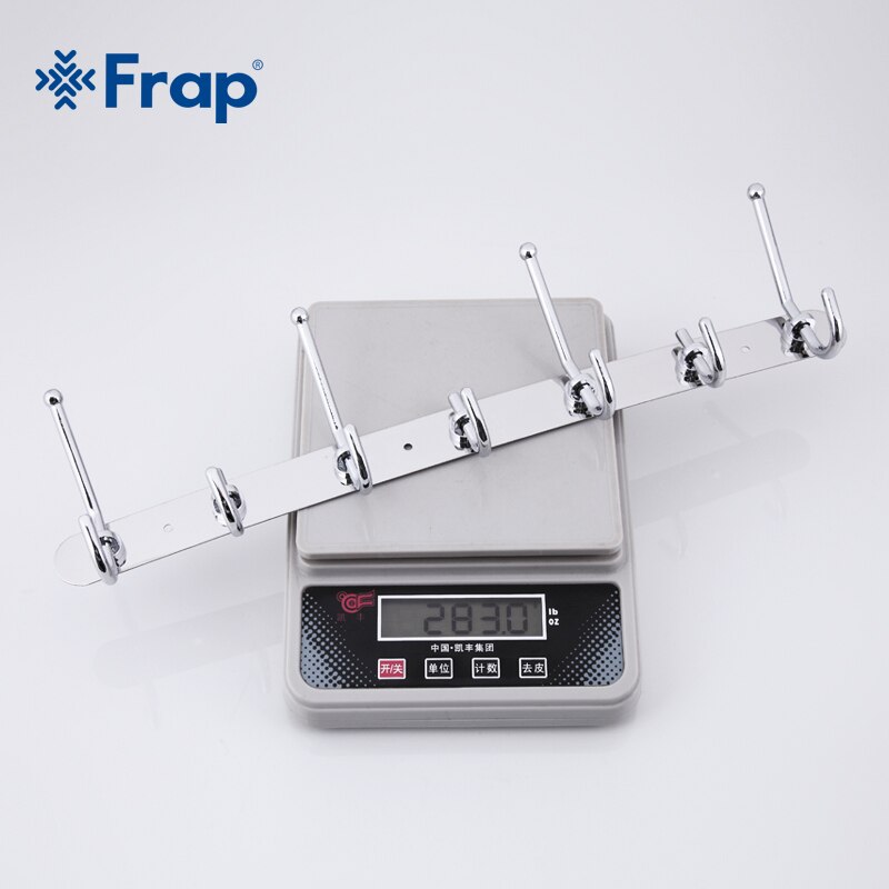 Frap Hoogwaardige Zinklegering Siver verchroomd Kleding Haken Vaste Badkamer Handdoek Hanger F201-7