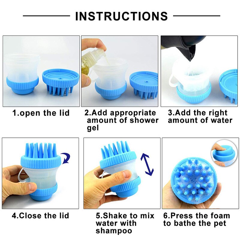 Huisdier Massage Borstel Kam Siliconen Haar Grooming Hond Bad Borstel Massage Cleaning Tool Honden Katten Douche Huisdieren Levert Accessoires