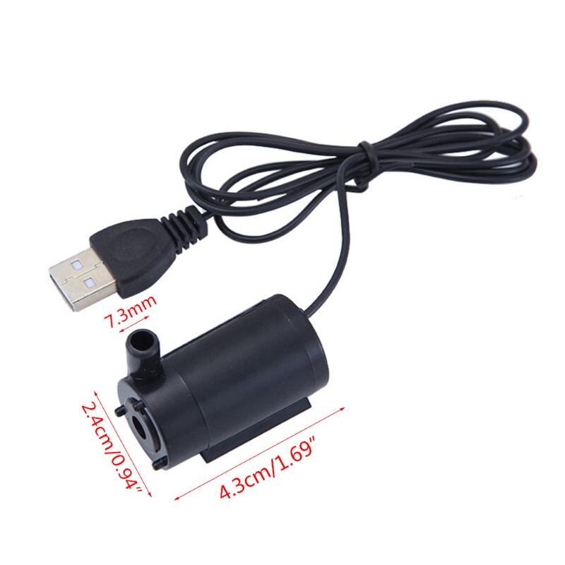 Micro Mini Submersible Water Pump Fish Tanks Aquarium Usb Powered DC 5V 2-3L/min M68E