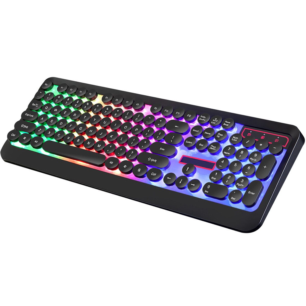 Luminous Gaming Keyboard USB Wired Round Keys Waterproof Mechanical Gaming Keyboard With Backlight For Computer PC