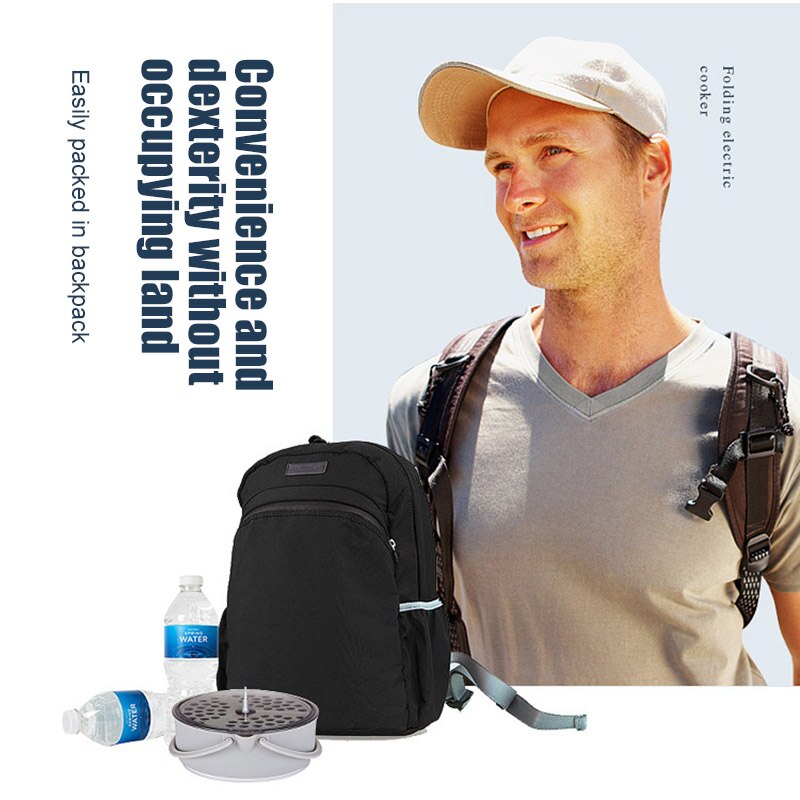 Elkedel 0.8l foldbar el-gryde silikone multifunktion gryde rejse hotel kontor familie tb