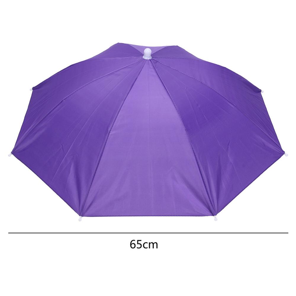 55/65cm Portable Outdoor Umbrella Hat Cap Folding Women Men Umbrella Fishing Hiking Golf Beach Headwear Handsfree Umbrella: 12