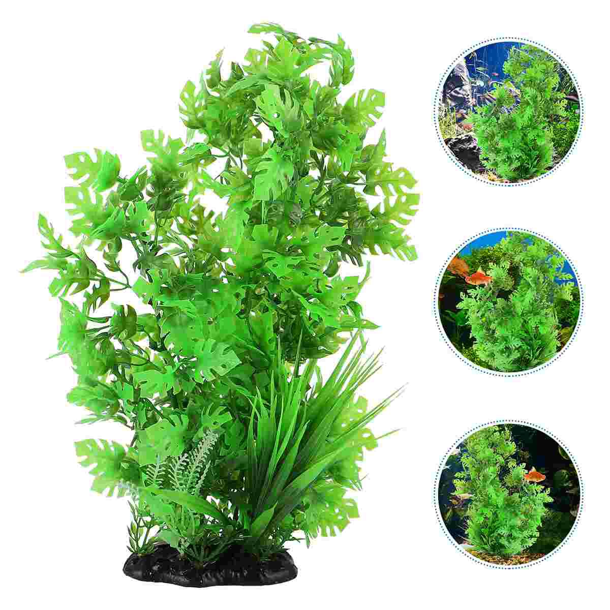 Aquariums Landscape Grass Lifelike Plant Decor Artificial Grass Aquarium Water Plant Fish Tank Grass Aquariums Ornament: Default Title