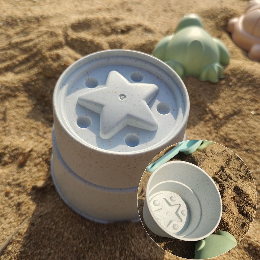 1 sæt strandvandslegespand strandsandlegetøj plastik bærbar strandspand legetøj letvægts skovl strandlegetøj sommer