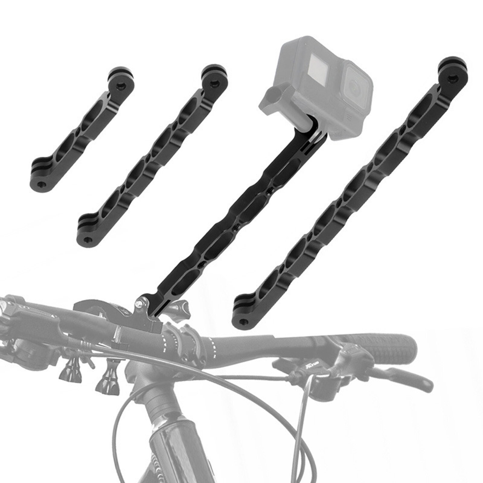 Adjustable Camera Extension Arm, Universal Aluminium Alloy Lengthened Rod Foldable Bracket Mount Holder for Sports Camera