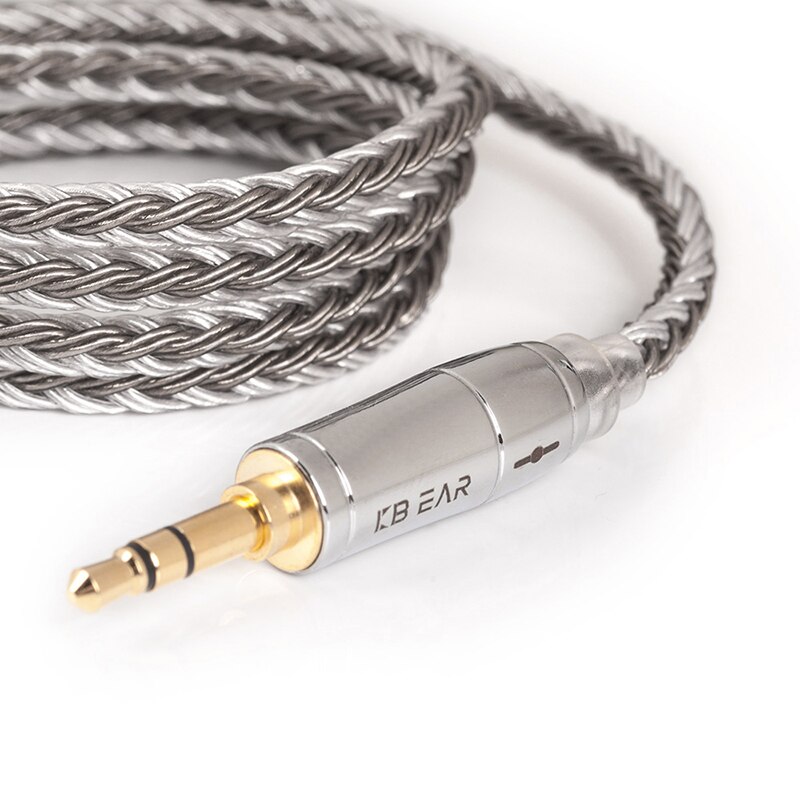 Kbear 16- aderige verzilverde kabel 2- pins/tfz/qdc 2.5/3.5/4.4 mm hoofdtelefoonkabel voor  zs10 pro zst  c12 c10 blon bl -03 v90 ba5: 3.5 tfz