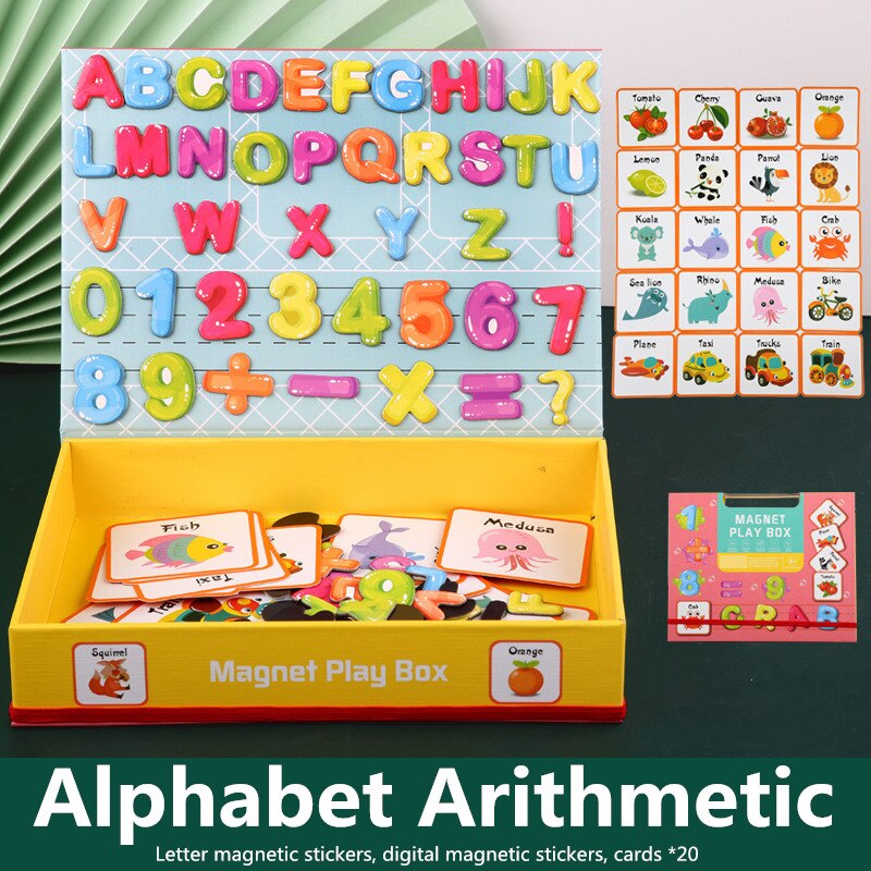 Cartoon Baby Houten Magnetische Puzzel Figuur/Dieren/Voertuig Tekentafel Box Kleuterschool Vroege Educatief Speelgoed Cadeau Voor Kinderen: A6